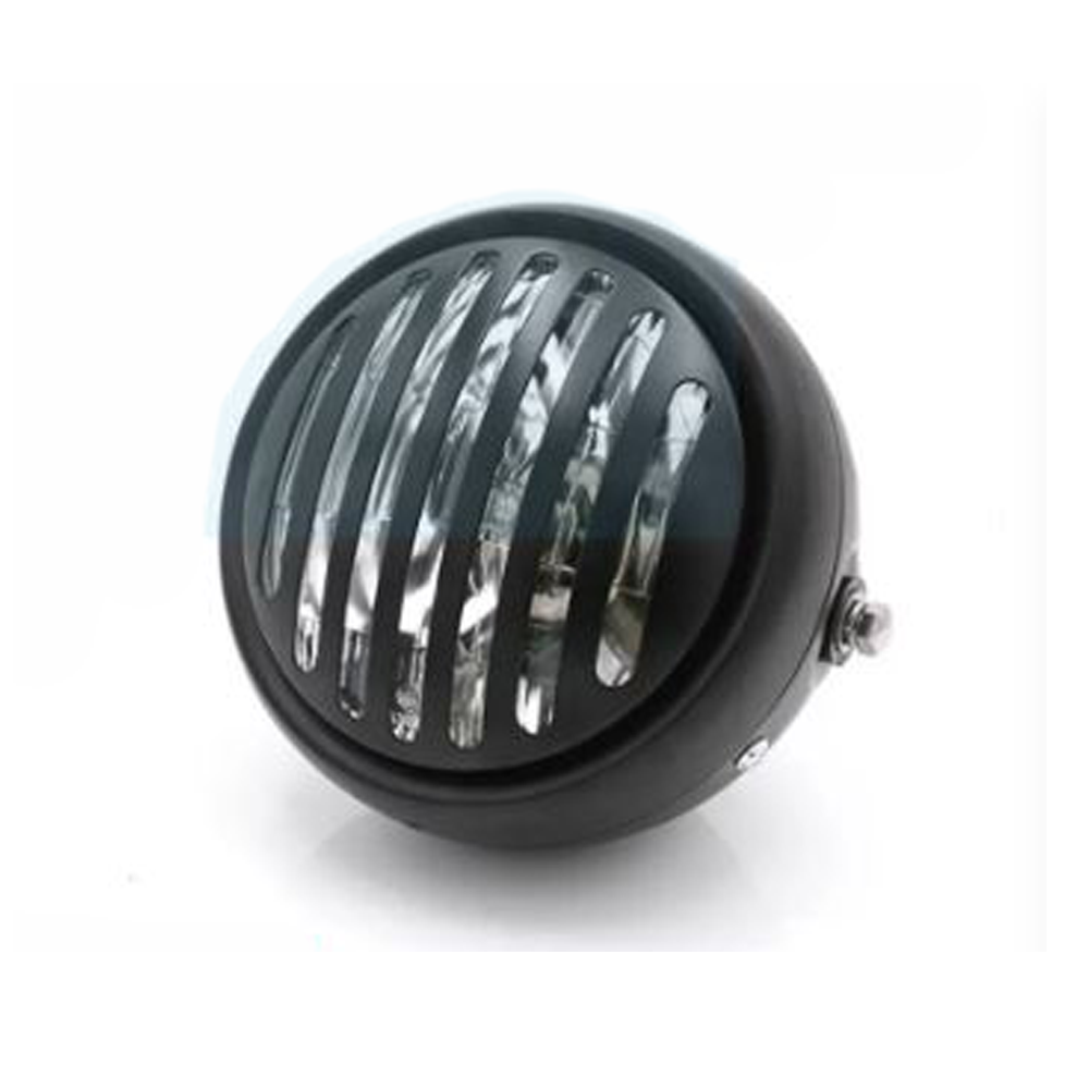 Motorcycle Headlight Assembly Headlamp Grill Style Universal for CAFE RACER- 1Pcs Motorefit 6.5"- Vintage White
